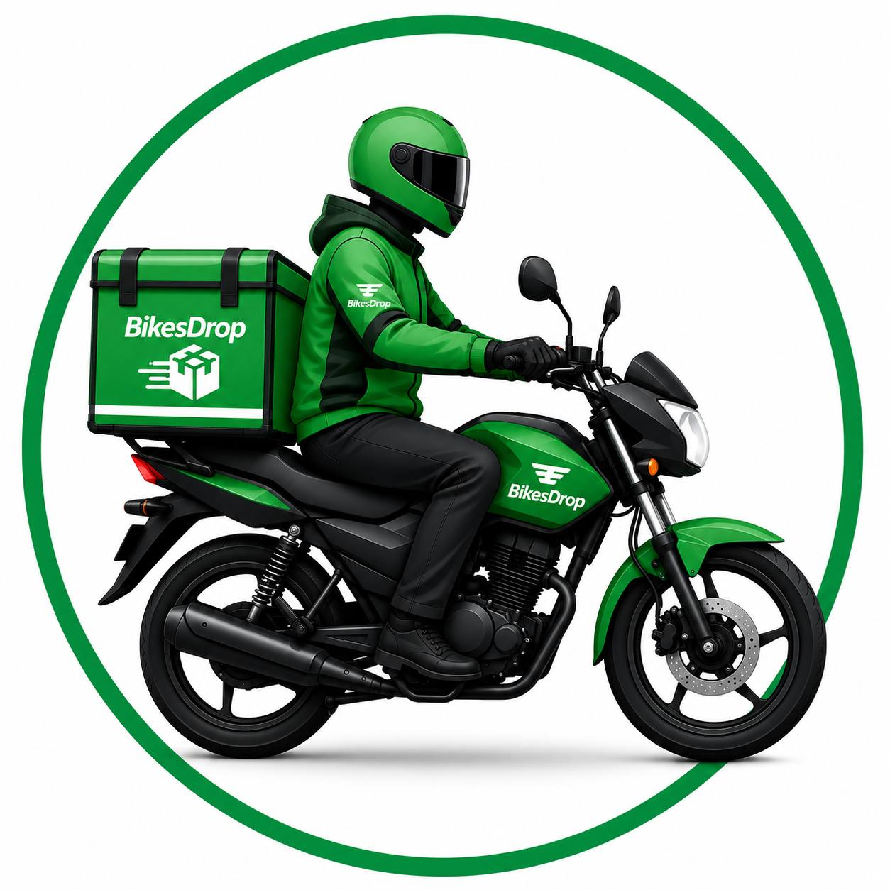 BikesDrop rider on a delivery bike